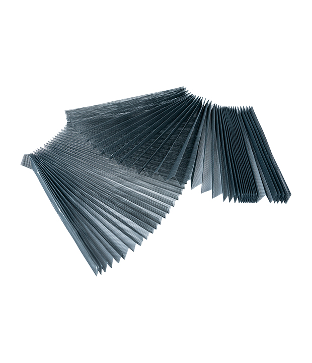 Polyester foldet mesh